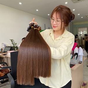 ผมแท้เกรด12A ผมมนุษย์แบบปรับแต่งได้ผมตรงแบบไม่หลุดไม่พันกันหลายสีตามต้องการ - Product Image 1