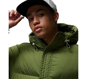 Veste matelassée imperméable pour hommes Manteau matelassé d'hiver à bulles rembourré en polyester vert Veste matelassée pour l'extérieur pour hommes - Product Image 2