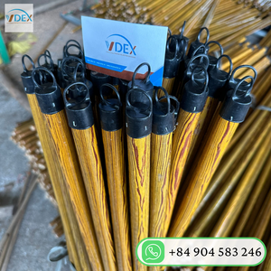 2024 escobas y recogedores económicos con mango de fregona de madera recubierto de PVC colorido vietnamita con alta visibilidad - Product Image 5
