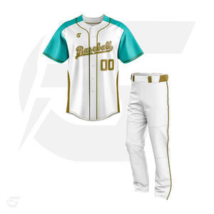 Venta al por mayor cómodo y deportivo impreso adulto Jersey Softball/Uniforme de béisbol para adultos diseño de rayas béisbol Jersey - Product Image 4