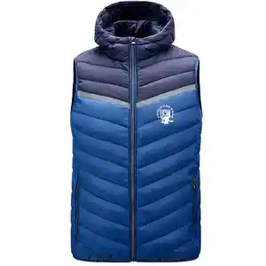 Womens Customized Puffer Vest Winter Sleeveless Jacket Ladies Quilted Vests Warm Fur Hooded Custom Logo Outer Wear Zipper Gilet