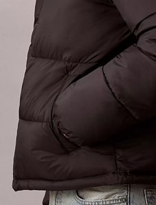 Vente chaude Prix Usine Noir Hommes Capuche Puffer Veste Résistant À L'eau Et Au Vent Léger Streetwear Nylon Matelassé Bulle Veste - Product Image 5