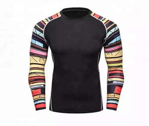 Manches longues Compression à séchage rapide pour hommes BJJ Rush Guard Workout Sports Gym Fighting Wear Rashguard - Product Image 1