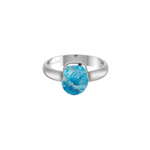 925 bague en argent Sterling lunette réglage Paraiba apatite pierres précieuses formes naturelles classique fête de mariage à la mode unisexe - Product Image 1