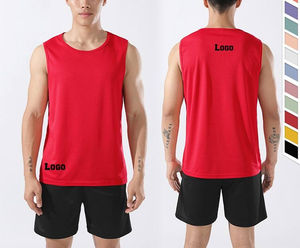 เสื้อแขนกุดสำหรับผู้ชายเสื้อวิ่งออกกำลังกายแขนกุดคอตตอนสำหรับผู้ชายเสื้อขนาดใหญ่พิเศษระบายอากาศได้ดีโลโก้ออกแบบได้ตามต้องการ - Product Image 4