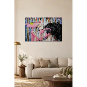 Impression sur toile Graffiti Panthère Rose et Panthère Noire Fida - Product Image 2