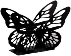 Diseño de mariposa moderno Decoración de mesa Restaurante de metal Comedor Dispensador de pañuelos independiente Servilletero de hierro - Product Image 5