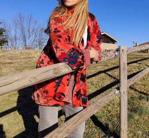 Kimono con estampado floral para mujer, cómoda chaqueta de invierno de terciopelo con cinturón, tamaño libre para verano, otoño, primavera, ropa de dormir - Product Image 3