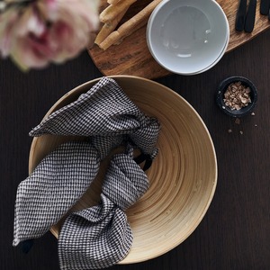 Bol en bambou peint en blanc à l'extérieur Décoration de présentation de repas attrayante Produits vietnamiens en gros écologiques - Product Image 4