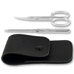 Kit esencial de manicura, limas de uñas, tijeras para cutículas, juegos de instrumentos de pedicura de acero inoxidable con estuche de cuero Pu - Product Image 4