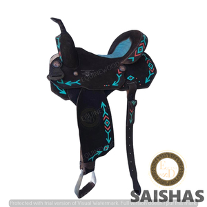 Selle Western Show Premium fabriquée à la main en cuir véritable légère et confortable pour l'équitation Rodeo Performance - Product Image 2