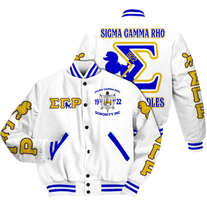 Sigma Gamma Rho 1922 Limited Varsity Letterman Jacket Premium SGRho Greek Royal Poodle Heritage Coat - Product Image 3