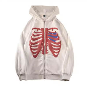 Venta al por mayor unisex pulóver con capucha con impresión Puff ropa de calle personalizable para hombres mujeres patrón sólido térmico Sudadera con capucha de gran tamaño - Product Image 1