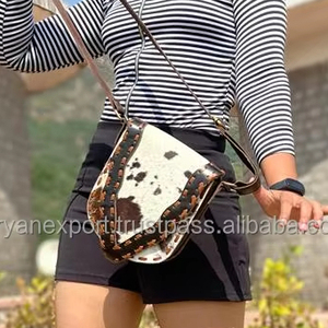 กระเป๋าสะพายไหล่หนังวัวแท้, กระเป๋าข้างสะพายข้างสไตล์ตะวันตก - Product Image 3