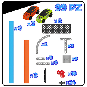 Pista da Corsa in Plastica con 180 Curve, Circuito Costruibile che Sfida la Gravità - Product Image 5