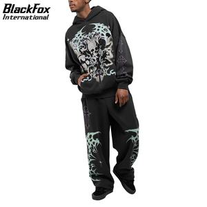 กางเกงวอร์มทรงแบ็กกี้สำหรับผู้ชายกางเกงวิ่งทรงหลวมเอวยางยืดมีเชือกดึงกางเกงลำลองทรงหลวม - Product Image 4