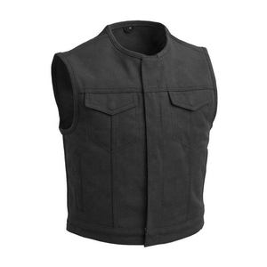 Gilet de moto en similicuir, couleur personnalisée, bouton d'automne, coupe-vent, vêtements de moto pour homme - Product Image 1