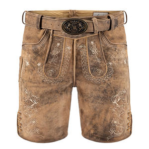 กางเกงขาสั้นบาวาเรียสำหรับผู้ชายแนวไฮสตรีทเป็นมิตรต่อสิ่งแวดล้อมสไตล์ยุโรปสีทึบดีไซน์ใหม่ - Product Image 2