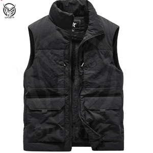 Chaleco Acolchado de Invierno para Hombre, con Cierre, 100% Poliéster, Ecológico, Cortavientos, de Secado Rápido - Product Image 5