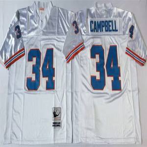 Nuevas Camisetas de Fútbol Americano Vintage 1 Warren Moon 34 Earl Campbell 9 Steve McNair 74 Bruce Matthews Azul Blanco para Hombre - Product Image 6