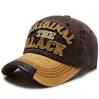 Casquette de baseball en jean délavé style sportif avec lettres, motif léopard, version coréenne, unisexe, décontractée, pour la pêche et les fêtes, haute qualité