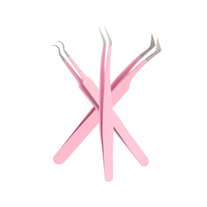 Lot de 3 pinces d'isolement pour application d'extension de cils, en stock, pince à épiler droite pour usage professionnel - Product Image 5