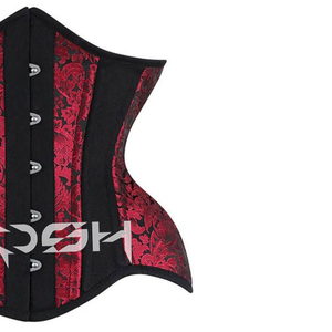 Corsés Brocade Underbust Steelboned Two Tone Fabric Bustier Corset, Cinturón adelgazante Cintura Entrenamiento Tallas grandes Fabricante Corsés - Product Image 3