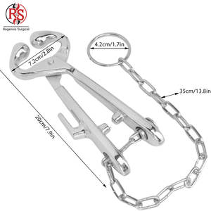 Sujetador de toros veterinario con cadena de acero inoxidable de alta resistencia - Product Image 5