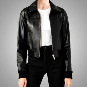 Vente en gros de vestes pour femmes vêtements de mode vestes en cuir véritable pour femmes top ventes vestes en cuir élégantes pour femmes - Product Image 4