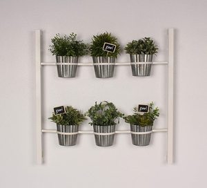 Contenedor de plantas de pared de Metal galvanizado, para interior, hierba Vertical, jardín, colgante, 6 macetas, decoración del hogar - Product Image 6