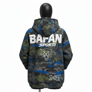 เสื้อฮู้ดดี้พิมพ์ลายทั้งตัวสำหรับผู้หญิง ผ้าฟลีซโพลีเอสเตอร์พรีเมียม 280 GSM น้ำหนักเบา สกรีนโลโก้ตามสั่ง เสื้อฮู้ดดี้พื้นฐาน - Product Image 2