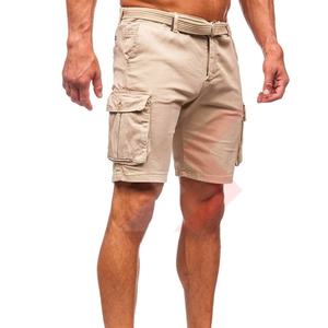 Pantalones cortos rectos Cargo de Color sólido con logotipo y diseño personalizados de la mejor calidad para hombres, pantalones cortos deportivos para hombres, venta al por mayor, OEM ODM - Product Image 4