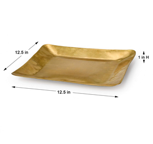 Bandeja de servicio de latón pulido con espejo para restaurante Bandeja de servicio de comida Bandeja de latón Fabricante mayorista de India - Product Image 1