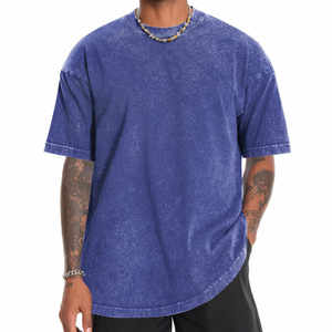 T-shirt Streetwear 100% coton avec logo personnalisé T-shirts surdimensionnés pour hommes Vente en gros - Product Image 4