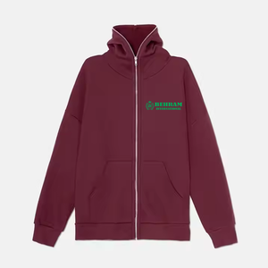 เสื้อฮู้ดดี้แบบซิปเต็มตัว ดีไซน์ใหม่ ยูนิเซ็กซ์ ทรงโอเวอร์ไซส์ รับสกรีนโลโก้และป้ายแบรนด์ส่วนตัว แห้งเร็ว - Product Image 1