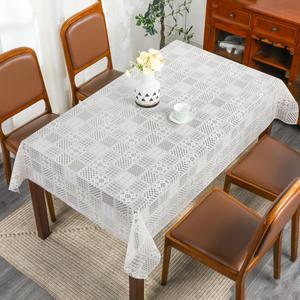 Boen trắng ren khăn trải bàn thêu ren bảng bìa cho nhà hàng tiệc cưới - Product Image 1