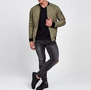 Comfortable Men Bomber Jackets Hot Selling Custom Men's Bomber Jacket in All Sizes and <b>Colours</b> Casual Wear Bomber Jacket - Product Image 3