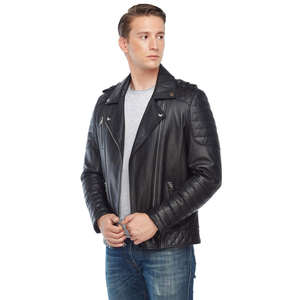 Nouvelle Veste Moto Unisexe en PU 2026 – Style Urbain Noir avec Col Rabattable Fin – Collection Automne – OEM Front - Product Image 6