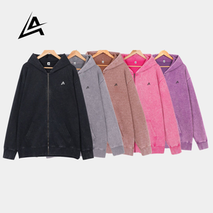 Fabricante de Sudaderas con Capucha Personalizadas con Lavado Ácido, Bordado en Algodón, Estilo Vintage Desgastado, con Cremallera Completa. ¿Por qué esto funciona? - Product Image 6