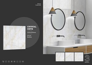 1200x1200 Finition BRILLANTE Non Émaillée Antidérapante Calacatta Blanc Gris Clair Grande Dalle Porcelaine Céramique Carreaux de sol 120x120 - Product Image 6