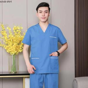 Uniformes de enfermería Unisex OEM, tela de rayón suave transpirable, logotipo de estilo personalizado de alta calidad, características antibolitas, uniformes de enfermería - Product Image 2