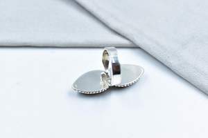 Bague ajustable en argent sterling turquoise Mojave faite à la main - Product Image 4