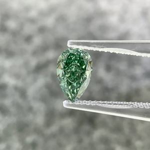 Diamantes sueltos de color verde con corte de pera cultivado en laboratorio de 2,00 CT, certificados por IGI con certificado - Product Image 3