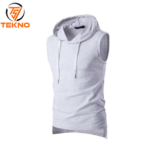 <b>Hoodie</b> <b>Sleeveless</b> Tank Tops Bodybuilding Custom Own Logo <b>Men</b> Muscle Cut Off Zip up High Quality <b>Sleeveless</b> Gym Hoodies OEM - Product Image 1