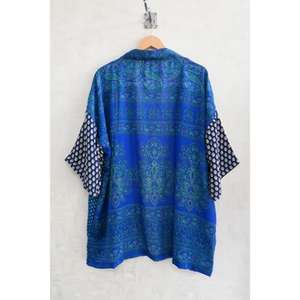 ชุดคลุมกิโมโนผ้าไหมเย็บต่อกัน ระบายอากาศได้ดี สำหรับผู้หญิงไซส์พลัส ความยาวระดับเข่า แขนสั้น ชุดนอนและชุดลำลอง - Product Image 4