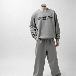 Chándal deportivo de algodón y poliéster, venta al por mayor, chándal personalizado para hombre, Sudadera con capucha de gran tamaño y pantalones holgados, chándal - Product Image 1