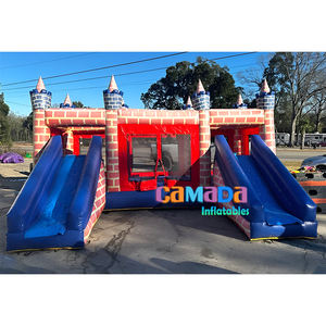 Château de maison sautante pour adulte commercial Offre Spéciale Maison de rebond de videur gonflable Maison de rebond gonflable avec double toboggan - Product Image 5