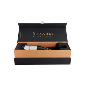 Luxury red wine whiskey single bottle gift <b>boxes</b> custom logo <b>paper</b> packaging <b>boxes</b> - Product Image 1