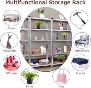 Estantería de almacenamiento para garaje, estantes ajustables, soporte de exhibición multiusos de acero, protección contra la corrosión, estante galvanizado - Product Image 4