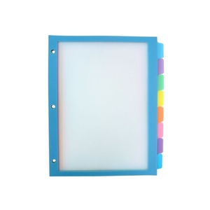 Compatible avec les classeurs à 3 anneaux, séparateurs de fichiers à 8 onglets avec onglets colorés, matériau PP pour une visualisation rapide de la première page. - Product Image 1